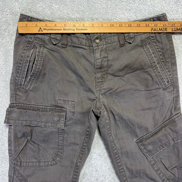 Eddie Bauer Cargo Pants Womens Size 8 Brown Cotton Utility Outdoor Low Rise - Picture 9 of 14